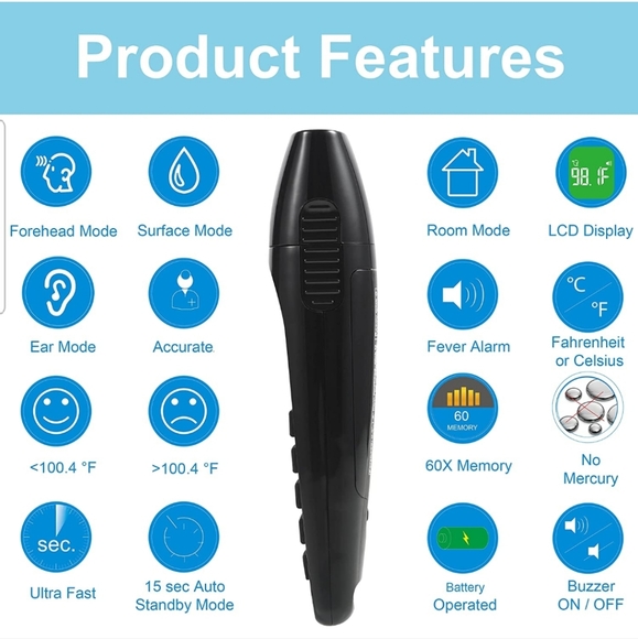 Medical grade forehead thermometer - Picture 4 of 9